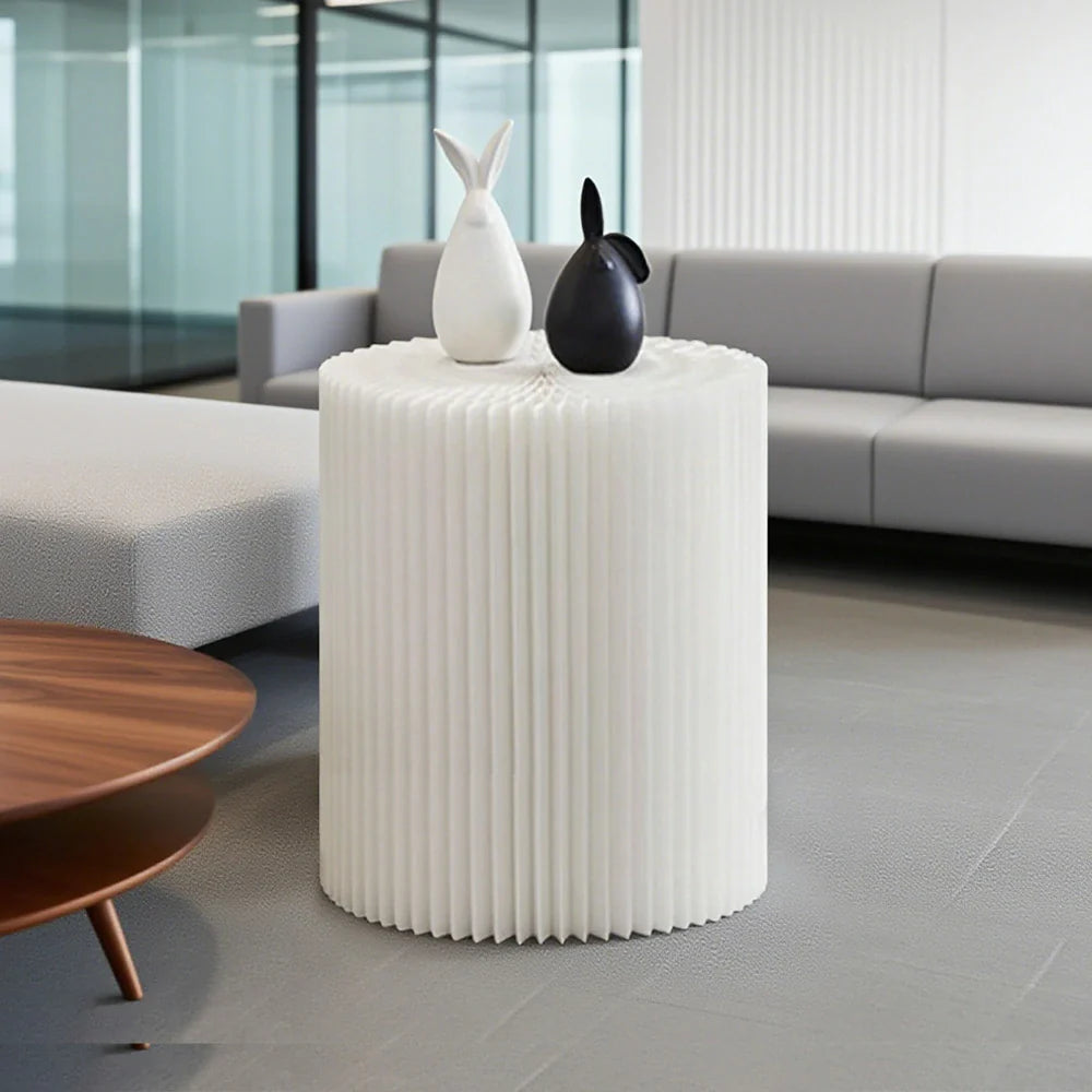 LIVARA Cardboard Lightweight, Display - Exhibitions or Cylinder - Retail Stand Eco-Friendly for Round Showcase White