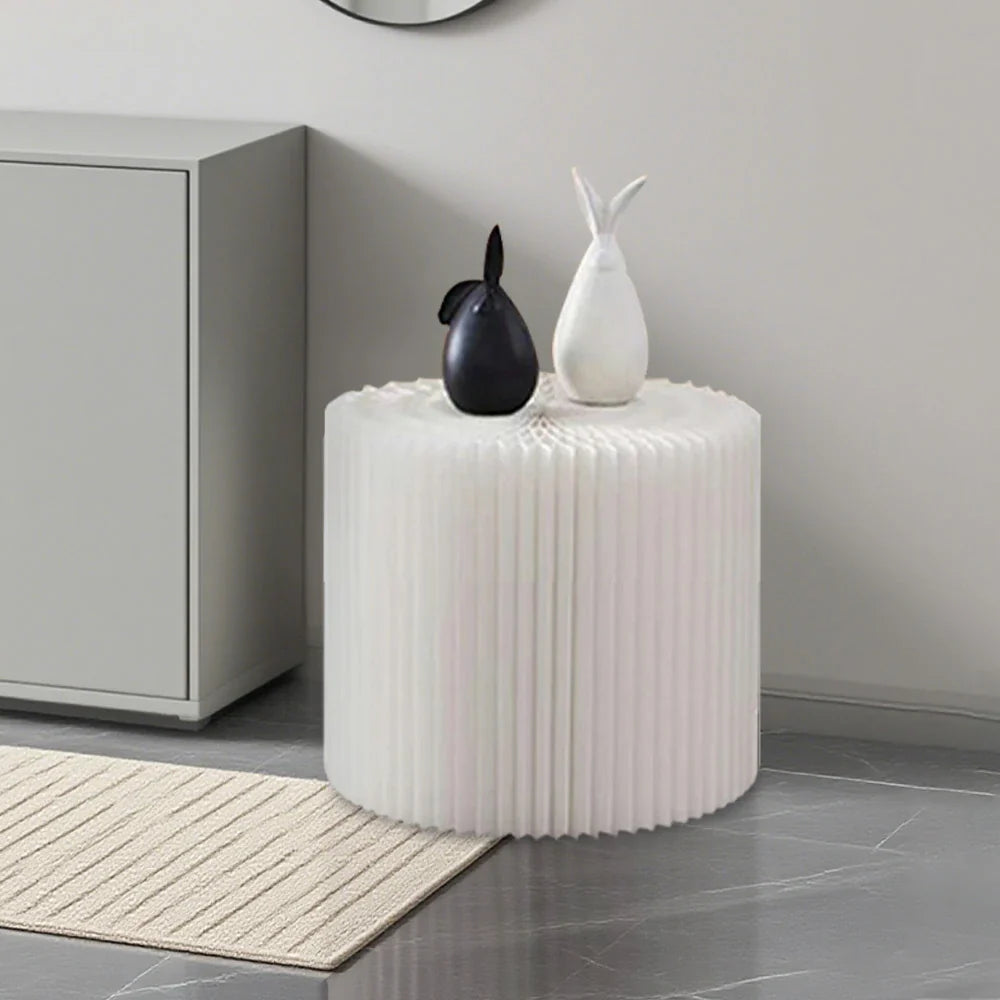 LIVARA Cardboard Lightweight, Display - Exhibitions or Cylinder - Retail Stand Eco-Friendly for Round Showcase White