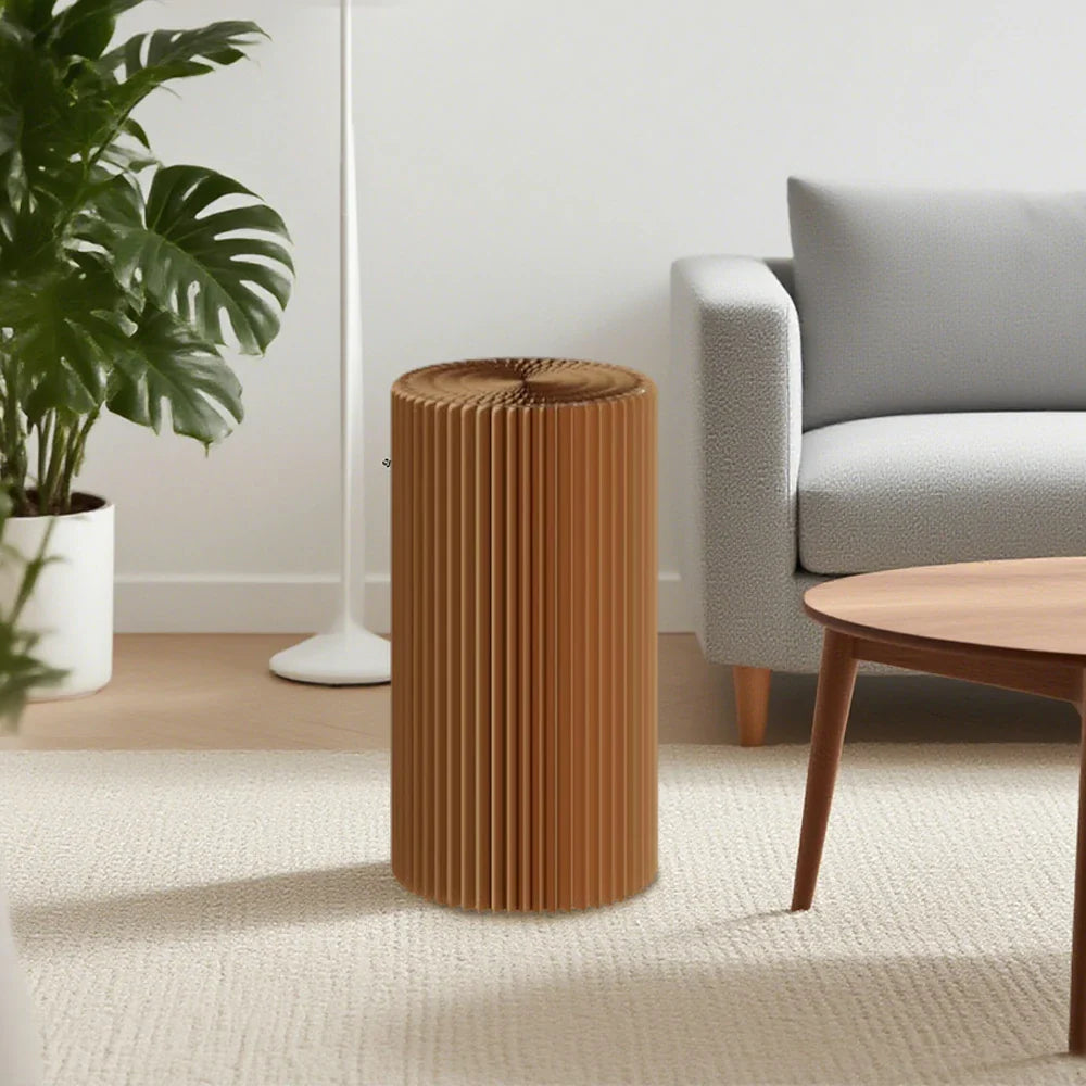 LIVARA Cardboard for Retail Round Display Showcase Cylinder - Eco-Friendly or Lightweight, Stand Exhibitions - Brown