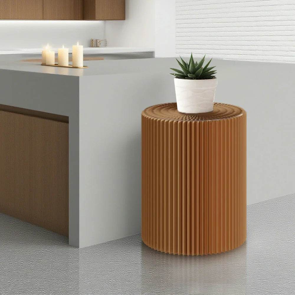 LIVARA Cardboard for Retail Round Display Showcase Cylinder - Eco-Friendly or Lightweight, Stand Exhibitions - Brown