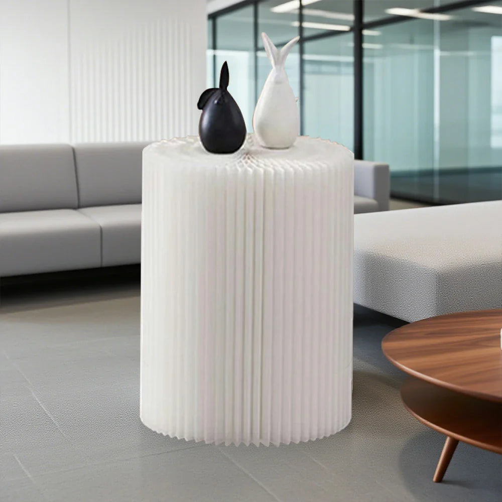 LIVARA Cardboard Lightweight, Display - Exhibitions or Cylinder - Retail Stand Eco-Friendly for Round Showcase White