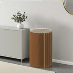 LIVARA Foldable Retail Display Paper Cylinder Round Stand Space-Saving Showcase - for Lightweight, Promotions-Brown