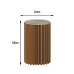 LIVARA Foldable Retail Display Paper Cylinder Round Stand Space-Saving Showcase - for Lightweight, Promotions-Brown