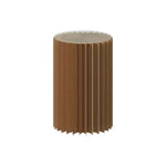LIVARA Foldable Retail Display Paper Cylinder Round Stand Space-Saving Showcase - for Lightweight, Promotions-Brown
