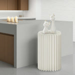 LIVARA Foldable Space-Saving Display Stand for Retail Cylinder Lightweight, Round Showcase - Paper Promotions- White