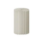 LIVARA Foldable Space-Saving Display Stand for Retail Cylinder Lightweight, Round Showcase - Paper Promotions- White