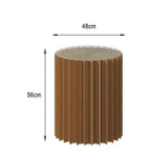 LIVARA Foldable Retail Display Paper Cylinder Round Stand Space-Saving Showcase - for Lightweight, Promotions-Brown