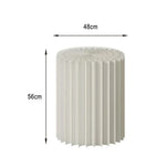 LIVARA Foldable Space-Saving Display Stand for Retail Cylinder Lightweight, Round Showcase - Paper Promotions- White