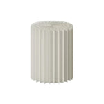 LIVARA Foldable Space-Saving Display Stand for Retail Cylinder Lightweight, Round Showcase - Paper Promotions- White