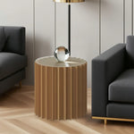 LIVARA Foldable Retail Display Paper Cylinder Round Stand Space-Saving Showcase - for Lightweight, Promotions-Brown