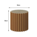 LIVARA Foldable Retail Display Paper Cylinder Round Stand Space-Saving Showcase - for Lightweight, Promotions-Brown