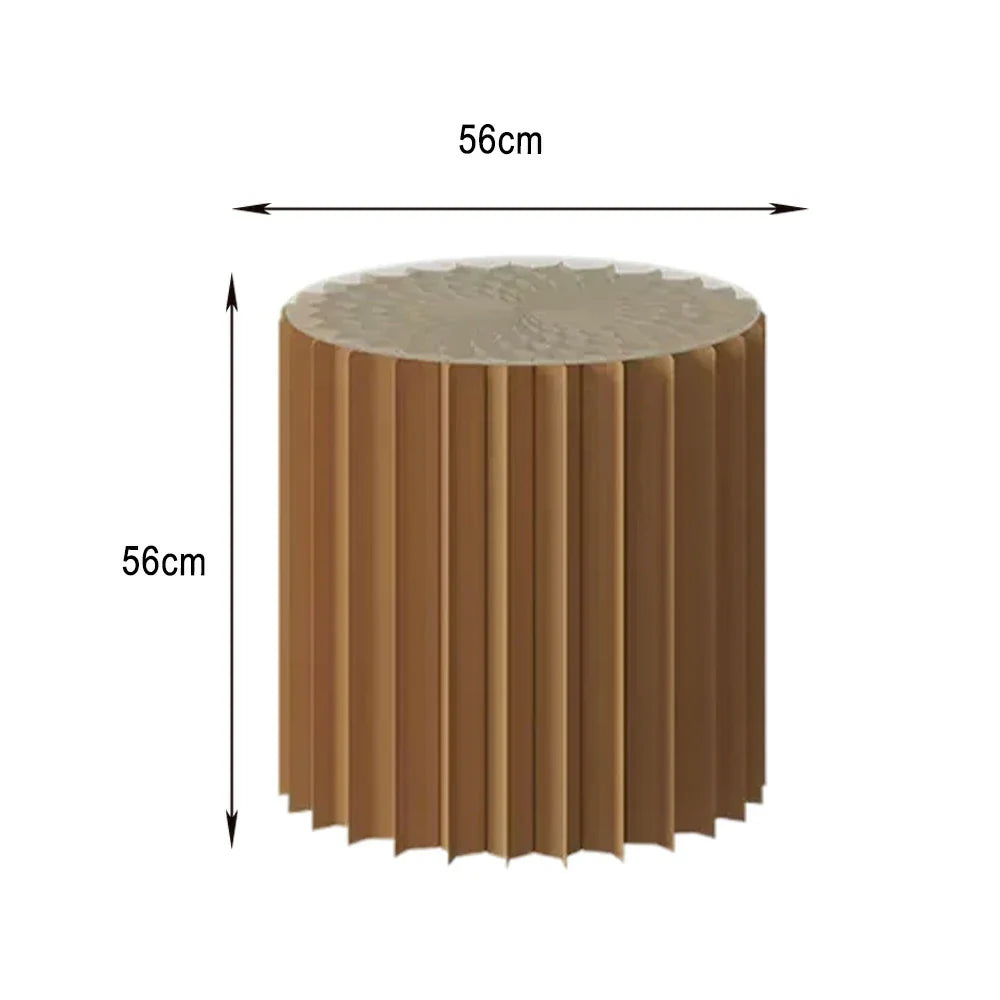 LIVARA Foldable Retail Display Paper Cylinder Round Stand Space-Saving Showcase - for Lightweight, Promotions-Brown
