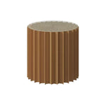 LIVARA Foldable Retail Display Paper Cylinder Round Stand Space-Saving Showcase - for Lightweight, Promotions-Brown