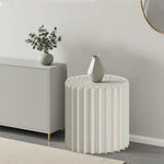 LIVARA Foldable Space-Saving Display Stand for Retail Cylinder Lightweight, Round Showcase - Paper Promotions- White