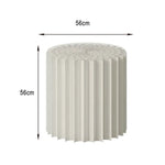 LIVARA Foldable Space-Saving Display Stand for Retail Cylinder Lightweight, Round Showcase - Paper Promotions- White