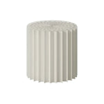 LIVARA Foldable Space-Saving Display Stand for Retail Cylinder Lightweight, Round Showcase - Paper Promotions- White