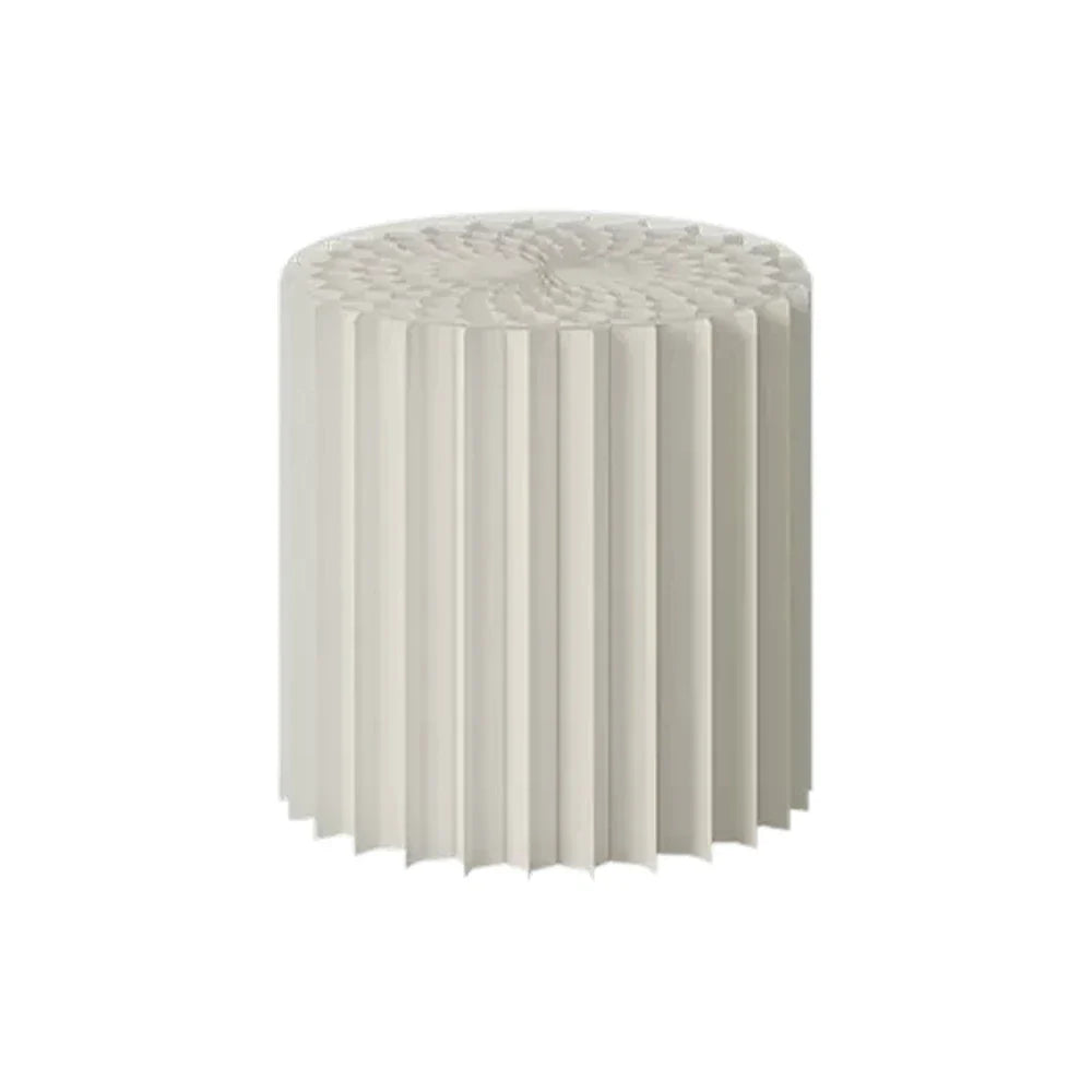 LIVARA Foldable Space-Saving Display Stand for Retail Cylinder Lightweight, Round Showcase - Paper Promotions- White