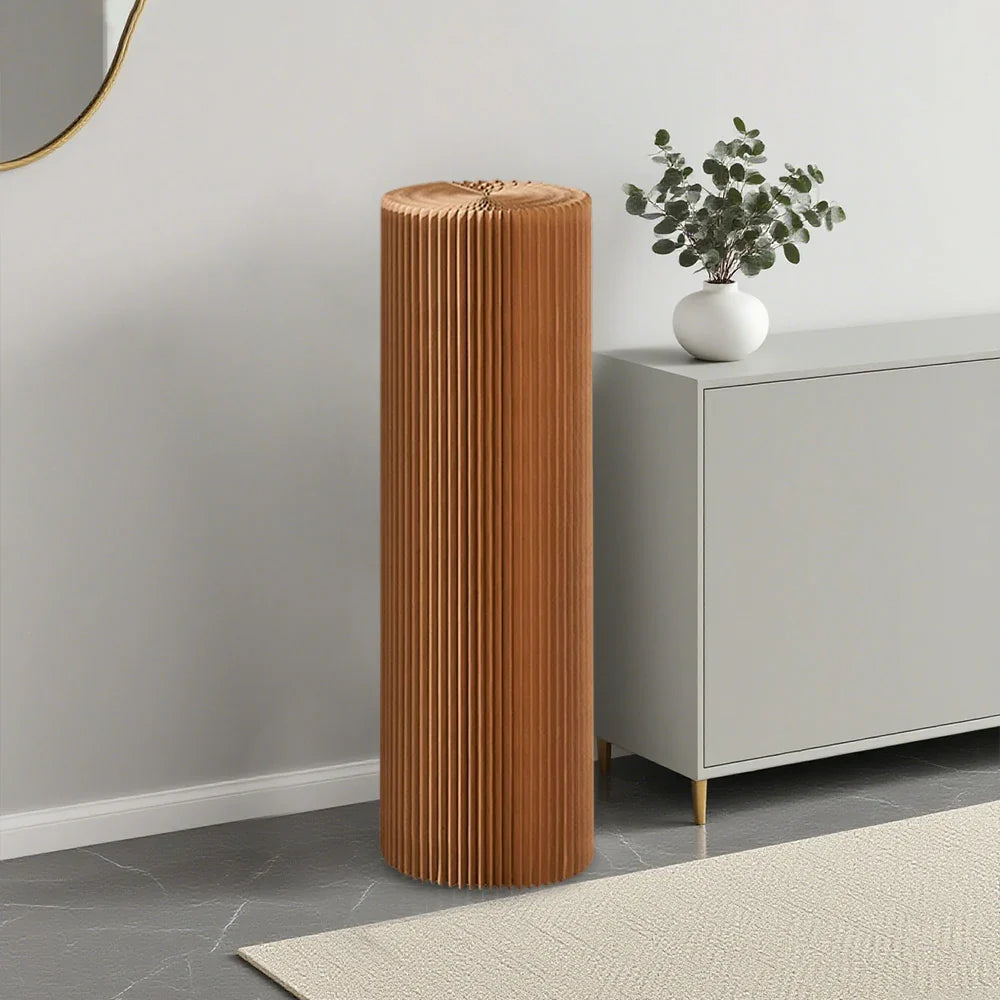 LIVARA Cardboard for Retail Round Display Showcase Cylinder - Eco-Friendly or Lightweight, Stand Exhibitions - Brown