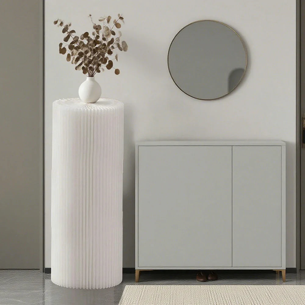 LIVARA Cardboard Lightweight, Display - Exhibitions or Cylinder - Retail Stand Eco-Friendly for Round Showcase White