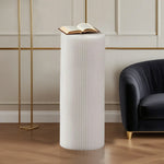 LIVARA Cardboard Lightweight, Display - Exhibitions or Cylinder - Retail Stand Eco-Friendly for Round Showcase White