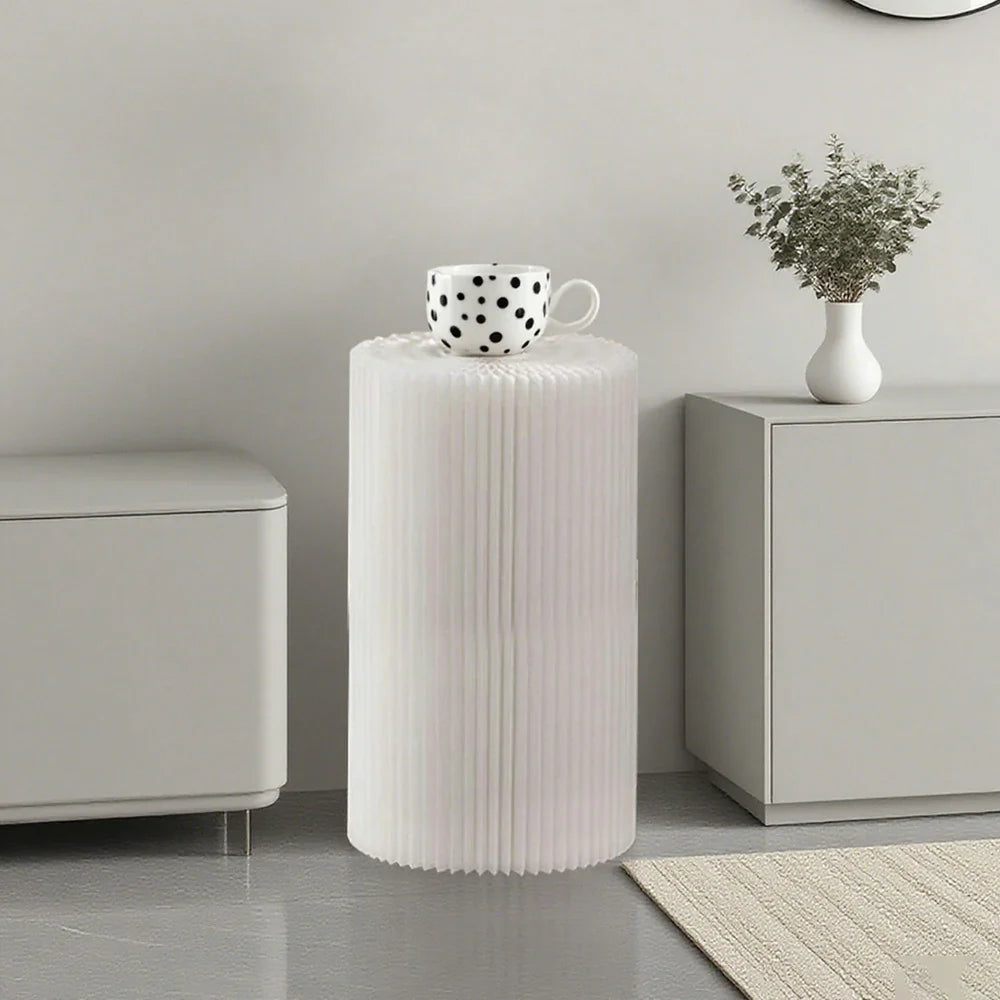 LIVARA Cardboard Lightweight, Display - Exhibitions or Cylinder - Retail Stand Eco-Friendly for Round Showcase White