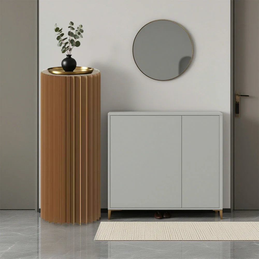 LIVARA 38/48/56cm Paper Foldable Display Cylinder Stand-Brown