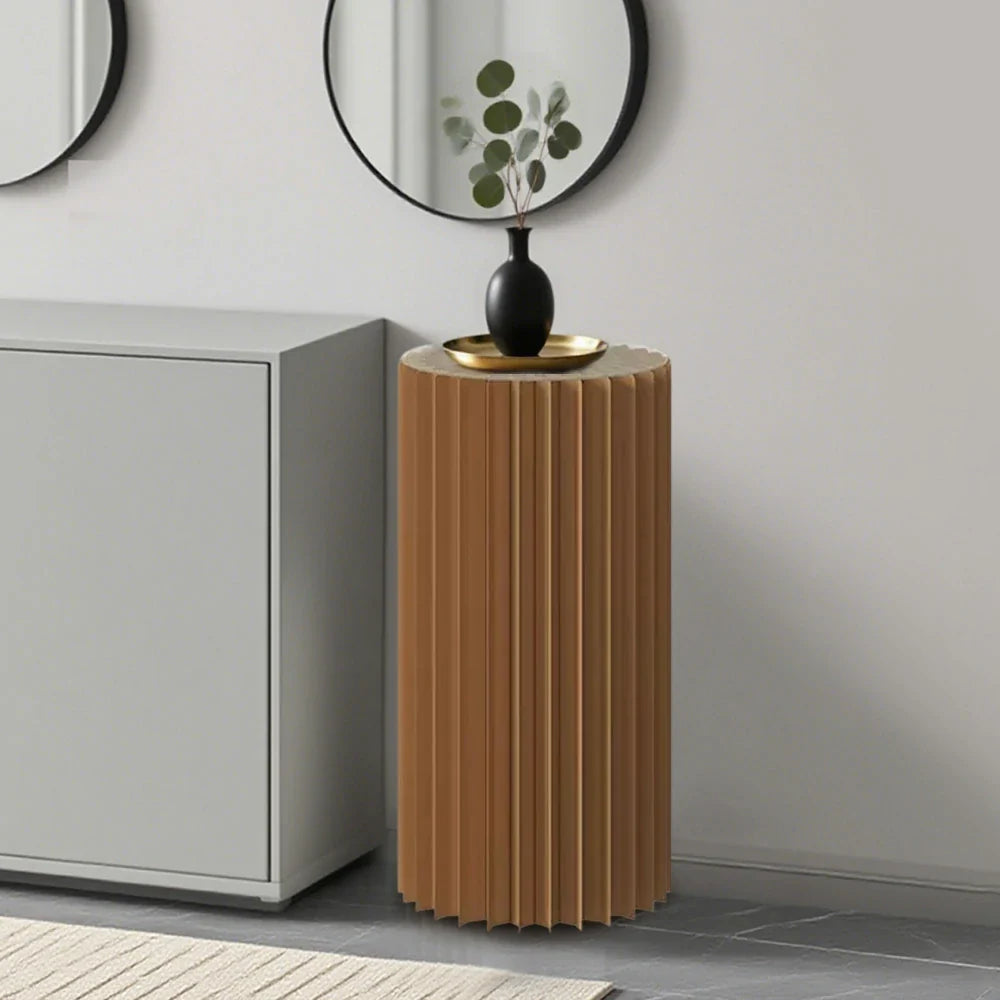 LIVARA 38/48/56cm Paper Foldable Display Cylinder Stand-Brown