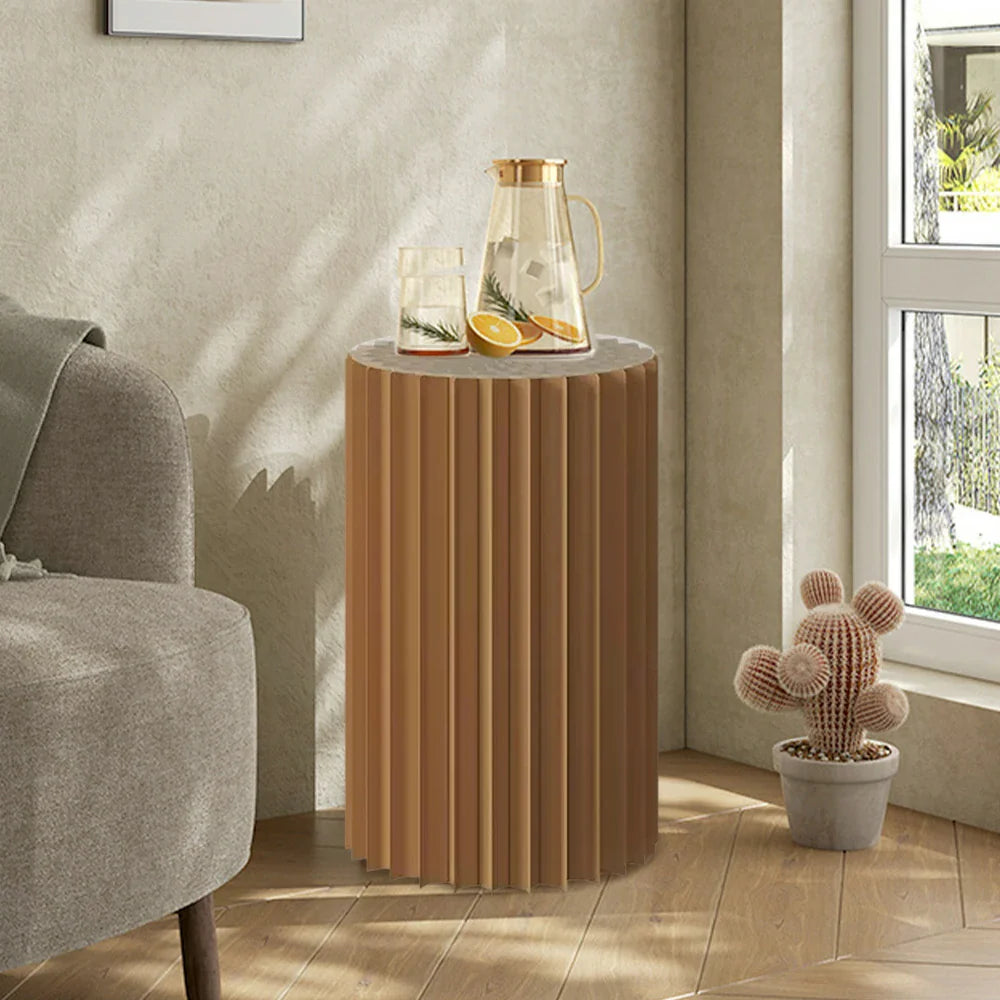 LIVARA 38/48/56cm Paper Foldable Display Cylinder Stand-Brown