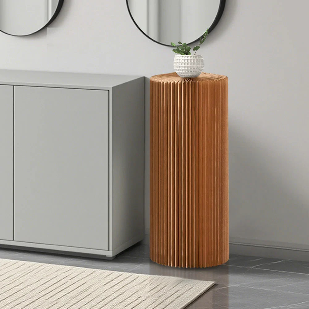 LIVARA Cardboard for Retail Round Display Showcase Cylinder - Eco-Friendly or Lightweight, Stand Exhibitions - Brown