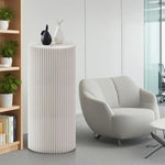 LIVARA Cardboard Lightweight, Display - Exhibitions or Cylinder - Retail Stand Eco-Friendly for Round Showcase White