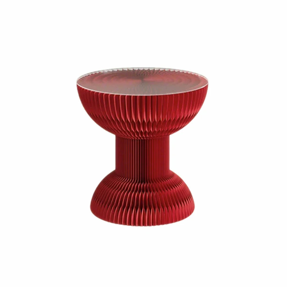 LIVARA 50/70/95cm Folding Table Table Tea Paper - Round Red