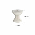 LIVARA 50/70/95cm - Folding Paper Round Tea Table Table White