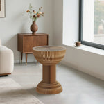 LIVARA 50/70/95cm Table - Round Folding Tea Paper Table Brown