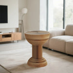 LIVARA 50/70/95cm Table - Round Folding Tea Paper Table Brown