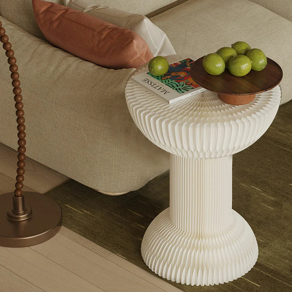 LIVARA 50/70/95cm - Folding Paper Round Tea Table Table White