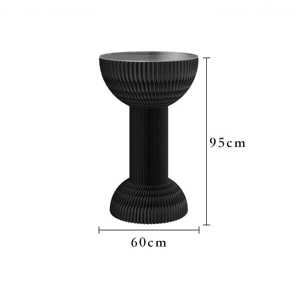 LIVARA 50/70/95cm Tea Round - Table Folding Paper Table Black