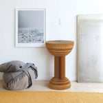 LIVARA 50/70/95cm Table - Round Folding Tea Paper Table Brown