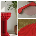 LIVARA 50/70/95cm Folding Table Table Tea Paper - Round Red