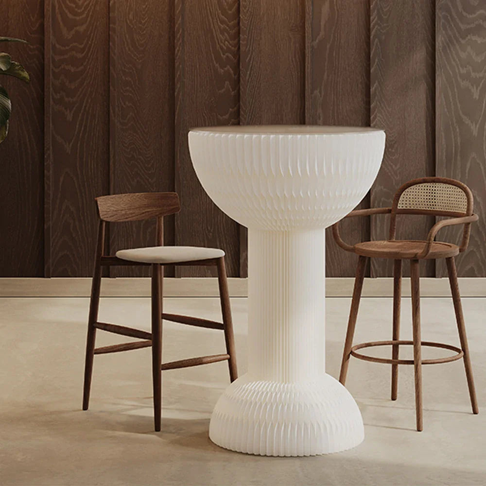 LIVARA 50/70/95cm - Folding Paper Round Tea Table Table White