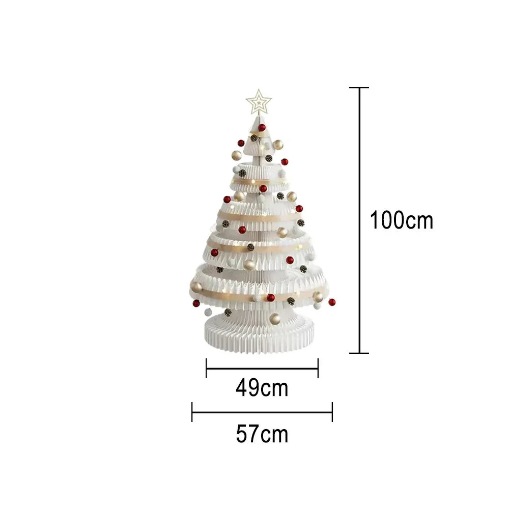 LIVARA Foldable Decoration Retail - Holiday Party Home, Display for 53/75/100cm Christmas Tree Decor White
