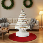 LIVARA Foldable Decoration 147/240cm Tree Display for Holiday - Decor Party Retail Home, Christmas White