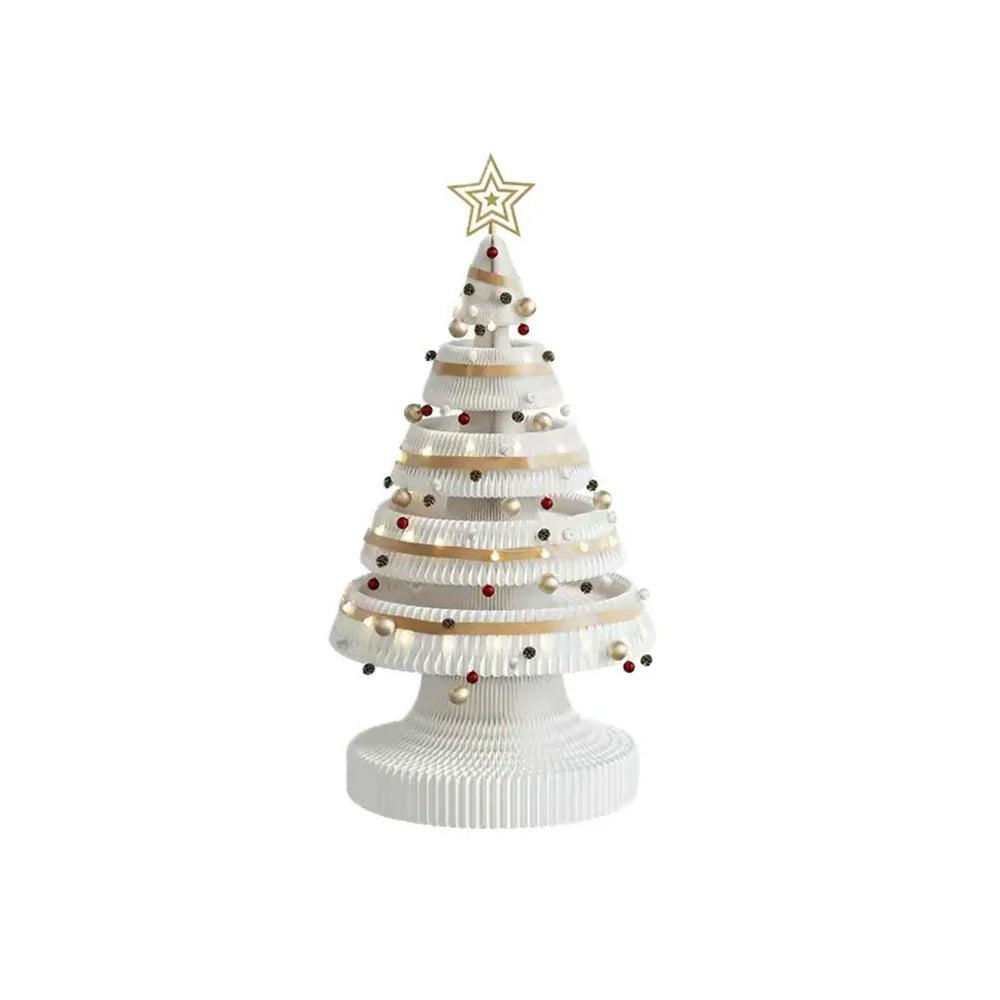LIVARA Foldable Decoration 147/240cm Tree Display for Holiday - Decor Party Retail Home, Christmas White