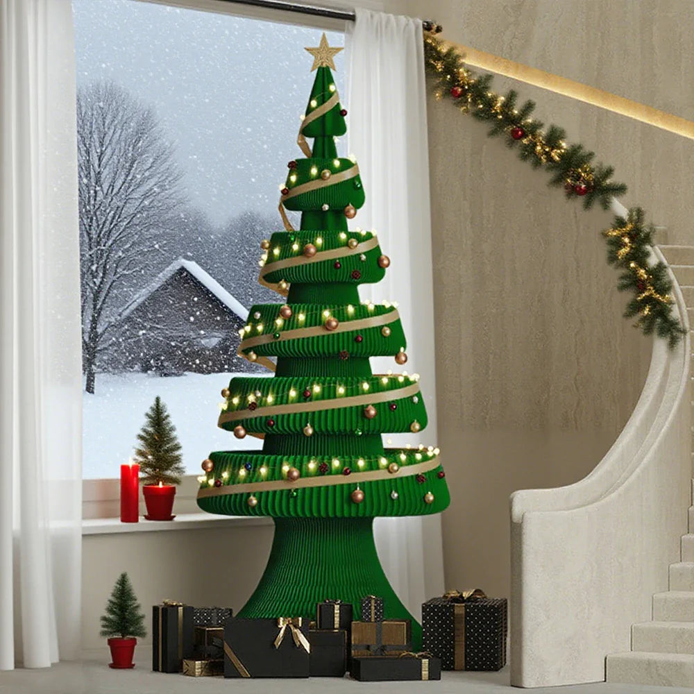 LIVARA Foldable Display Retail for Party - Decoration Christmas Decor Home, 147/240cm Tree Holiday Green