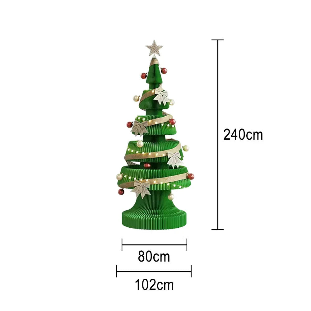 LIVARA Foldable Display Retail for Party - Decoration Christmas Decor Home, 147/240cm Tree Holiday Green
