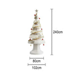 LIVARA Foldable Decoration 147/240cm Tree Display for Holiday - Decor Party Retail Home, Christmas White