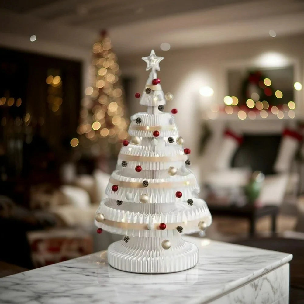 LIVARA Foldable Decoration Retail - Holiday Party Home, Display for 53/75/100cm Christmas Tree Decor White