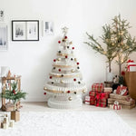 LIVARA Foldable Decoration Retail - Holiday Party Home, Display for 53/75/100cm Christmas Tree Decor White
