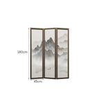 LIVARA 3-Panel Folding Room Divider Solid Landscape Painting Wood