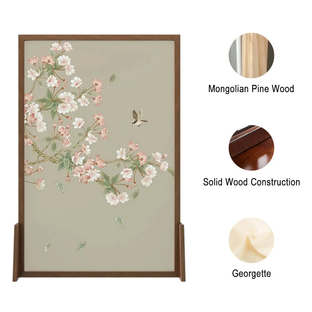 LIVARA Solid for Mongolian Home Wood Wood, Durable Divider, Interior Room and Ash Wood Pine Elegant Design Decoration