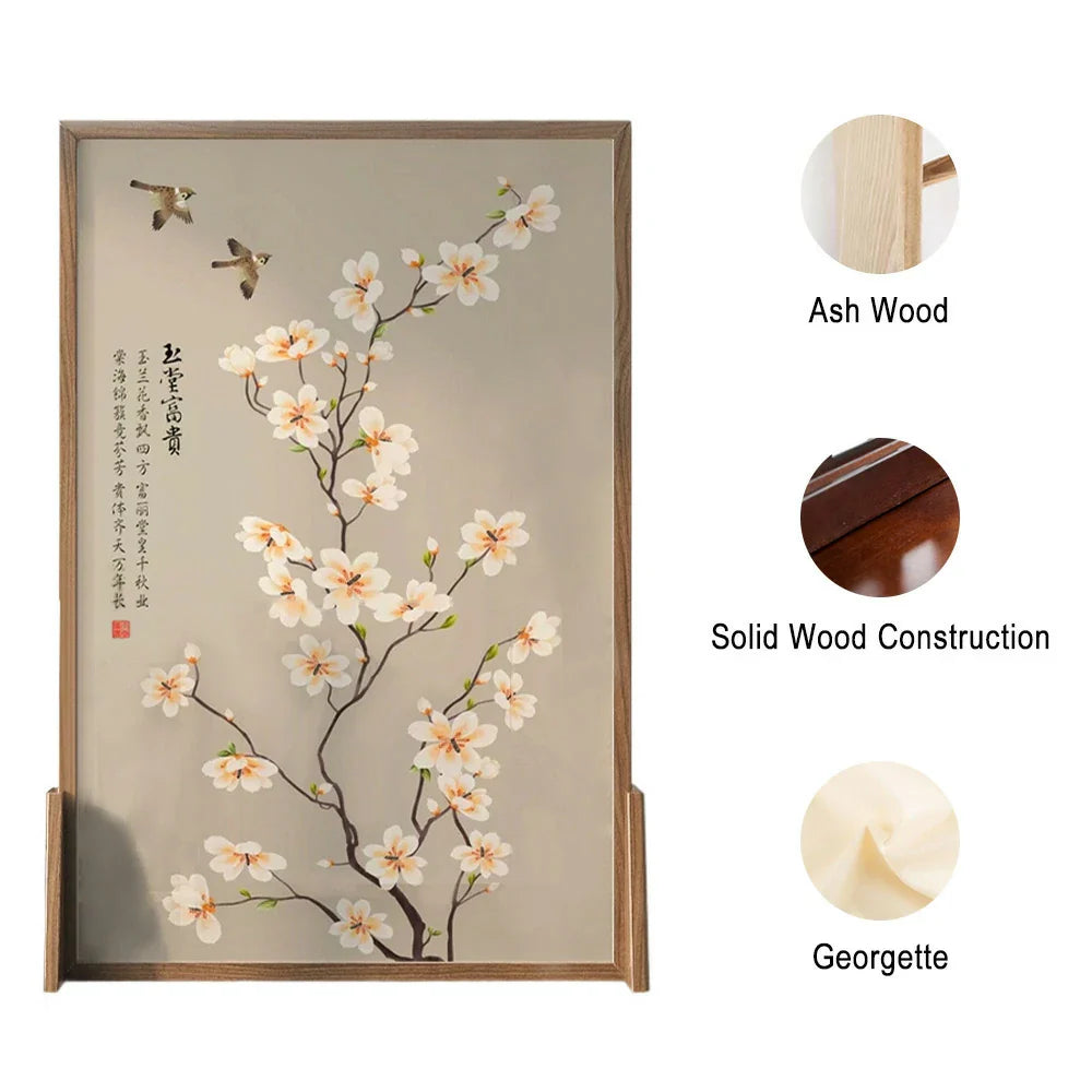 LIVARA Magnolia Solid Flower Wood for Divider, Mongolian Ash Room Home Wood,Suitable Pine Decoration